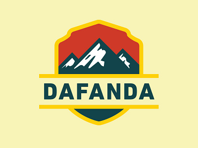 DAFANDA logo badge ghana logo mining mountain