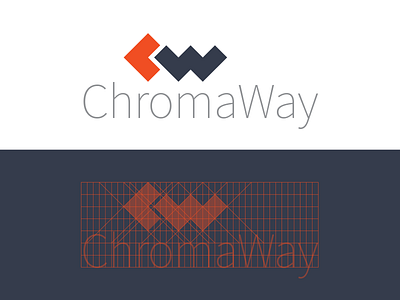 ChromaWay chroma chrome color grid logo pixel square way