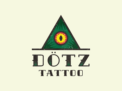 Tattoo Logo for a friend dino dot eye green logo reptil tattoo