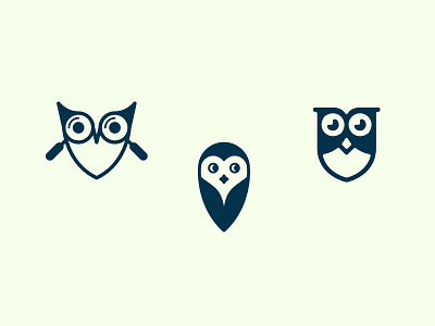 Owls bird eye figure icon illustration mark owl