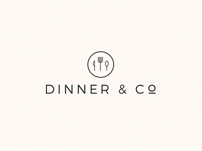 Dinner & Co. dinner food fork knife logo meal plate spoon