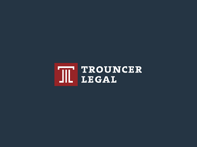 Trouncer Legal · Law firm logo advocate column firm law lawyer legal logo trouncer