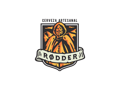 Logo for RØDDER Brewery ancient artisan beer branding brewery cerveza craft design fugitive illustration label logo