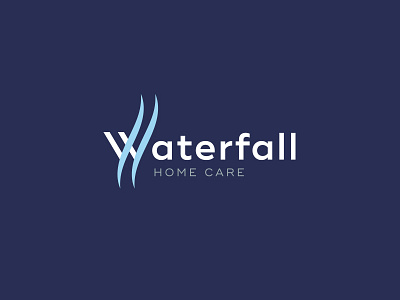 Waterfall care fall home logo redesign senior twins type water waterfall