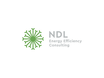 NDL brand consulting dandelion energy green icon logo seed sun