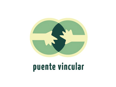 Puente Vincular Logo bridge circular hand homeless round