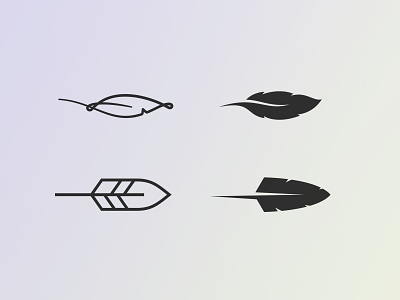 Feather Icon explorations brand identity branding branding design feather icon logo logo design logos plume quill redesign