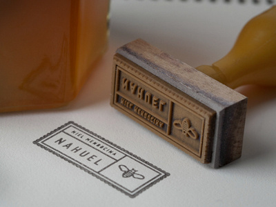 Nahuel's Honey Stamp bee desert honey honeycomb stamp