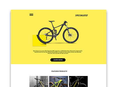 Web Concept - Specialized Bikes bikes concept design material ui web