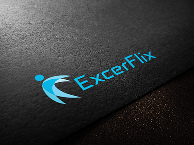 Logo Design design exercise flix gym health logo logo design