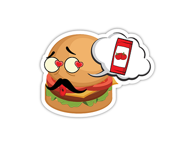 Award Winning Sticker pack (burgerji) for HIKE Competition burger character competition guru hike illustration pack pandit sticker