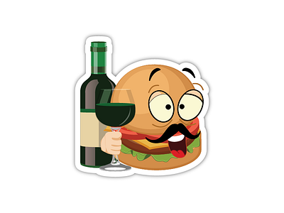 Award Winning Sticker pack (burgerji) for HIKE Competition burger character chilled competition hike illustration pack sticker winter
