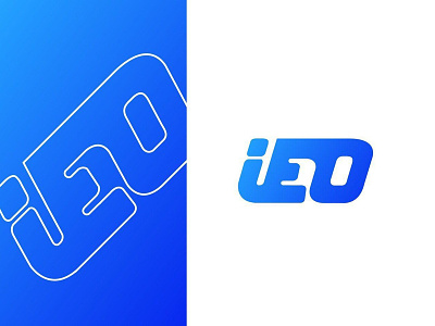 IEO Logotype blue brand identity gradient icon icon investment logo logotype monogram typo logo typography ui