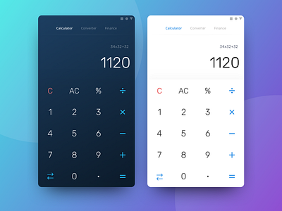 Simple Calulator design - Daily UI Challenge 004 android app behance calculator app calculator ui challange clean daily 100 challenge dailyui dark light portfolio ui ui design ux design