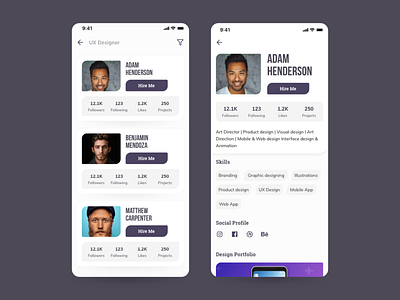 User Profile Design