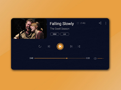 Music Player UI card