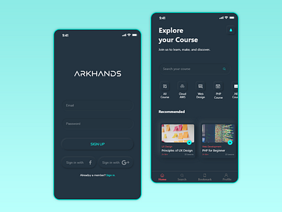 Online Learning App UI - Neomorphic