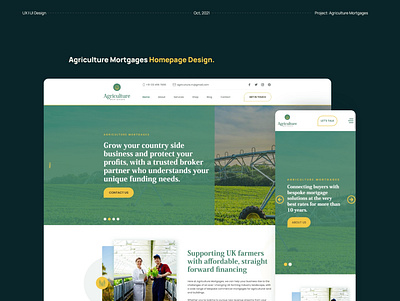 Agriculture Mortgages Website Design agriculture agriculture mortgages clean website figma green minimalism minimalistic modern design plant ui ui design website xd