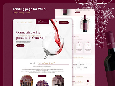 Landing Page for Wine. dribbble figma graphic design ui userexperience webdesign winewebsite woocommerc