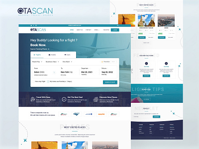 OtaScan - Flight App - Landing Page Desig✈ bestuidesign booking app bookingsite flight ticket flightbook flightbookingwebsite flightwebdesign indore indoredesigner topbookingsite ui userinterface ux uxexperience websitedesign