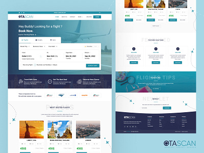 Flight booking website design blue theme booking website branding color theme designer indore figma flight app graphic design indore landing page photoshop typo ui design ui designer indore uiuxdesign websitedesign xd