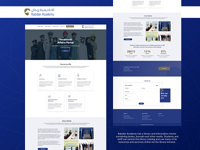 Vocational Affairs Portal - Landing Page Design