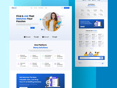 Job Portal Website Landing page