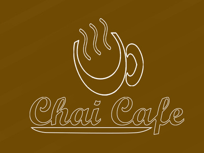 Chai Cafe Logo cafe color designs graphicdesign illustrator logo photo tea ui vector xd