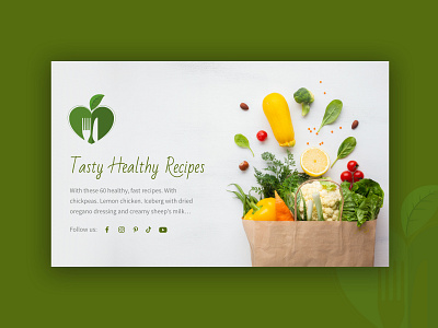 Tasty Healthy Recipes brand identity branding design development logo minimal modern typography ui web