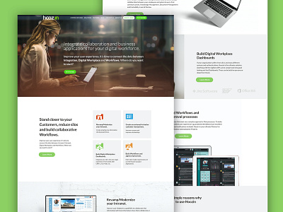 Hoozin Software - Website Redesign branding design development modern ui web