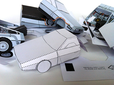 Paper time machine - WIP back to the future bttf car craft custom delorean illustration paper toy template time machine wip