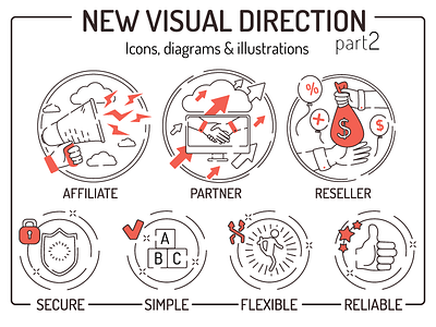 New Visual Direction — Part 2 brand branding business icon icons illustration software