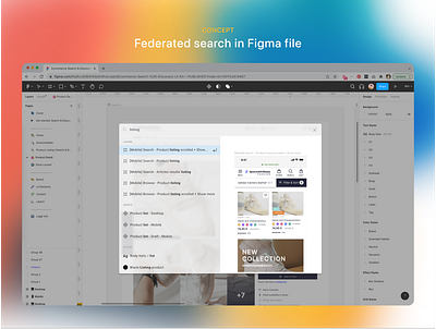 Federated search in Figma file algolia animatedprototype animatedui concept design designconcept federated federatedsearch figma first firstshot gif interface portfolio product productdesign prototype search ui uikit