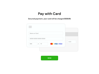 Simple Payment UI card illustration interface payment stripe ui