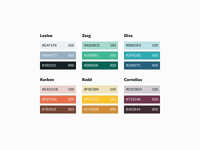 Color palette branding color colors colorscheme fifth element hex palette zorg