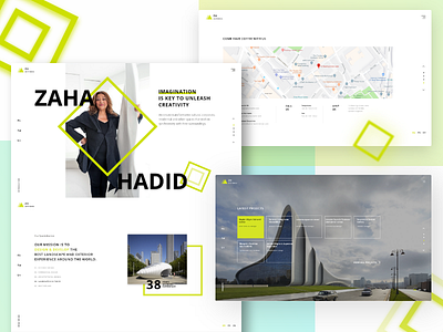 Zaha Hadid Parallax website concept adobexd landing page parallax uiinspiration uxdesign uxresearch webdesign