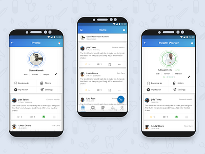 Wellvis Health app community health medical ui ux