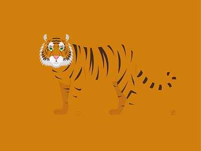 Year of the Tiger 2022 animal chinese zodiac feline fur illustration orange tiger vector wildlife