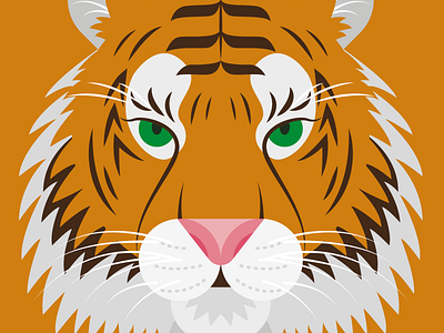 Year of the Tiger 2022 animal chinese zodiac feline head illustration symmetry tiger vector wildlife zodiac