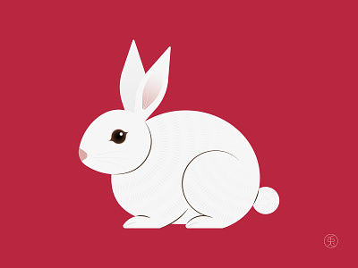 Year of the Rabbit animal chinese zodiac illustration illustrator rabbit vector