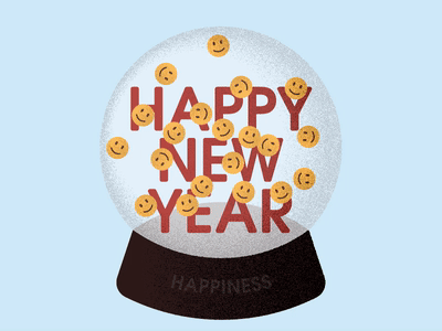 Best wishes 2019 after effects animation best wishes gif happiness happy new year love luck motion design new year smileys snow globe success wealth wishes