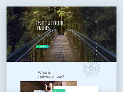 Individual Tours branding layout ui ux web