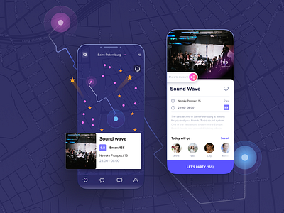 City Nightlife App concept concept ui