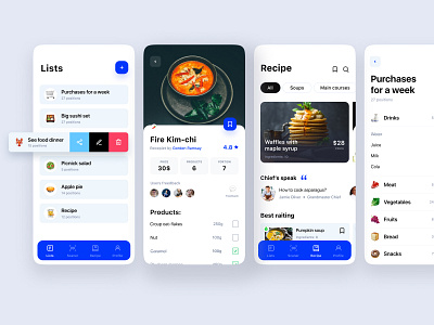 Shop list mobile ui ux