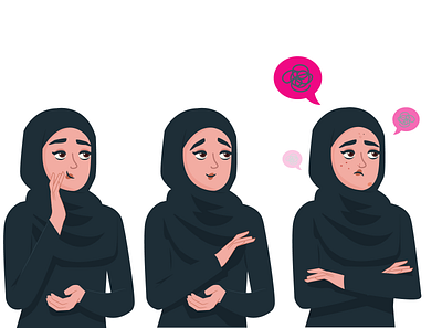 Hijab Girl branding character design illustration logo mobile typography ui ux vector