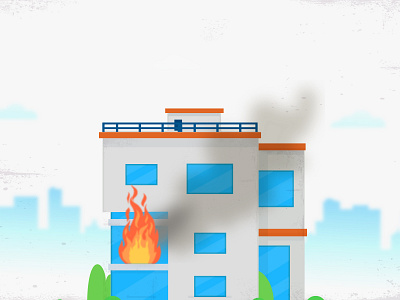 Fire animation building character design fire graphic design illustration logo mobile motion graphics ui vector