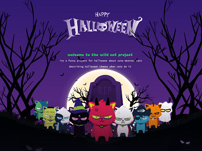 Halloween cats character project 3d animation branding character graphic design illustration mobile motion graphics ui ux