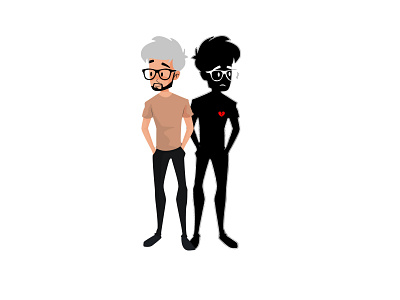 2 characters in one body illustration design 3d animation branding character design graphic design illustration logo mobile motion graphics ui ux vector