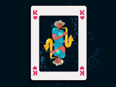 Jazz music illustration design playing card 3d animation branding card character design graphic design illustration jazz logo mobile motion graphics music ui ux vector