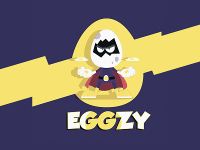 Eggzy 2d animation color eggs illustrator superhero vector